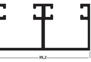 TRILHO DUPLO INFERIOR 8 MM (1034-E)