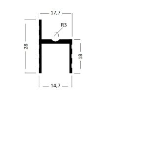 PERFIL 06 METROS BOX ACRILICO (AL106)