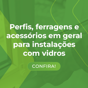 Imagem banner perfis, ferragens e acessórios em geral para instalações com vidros
