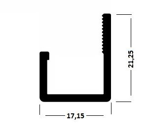 PERFIL INFERIOR GRADIL LEVE (CG505)