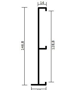 PERFIL ALTURA DA JANELA C/14,5 (LO158)