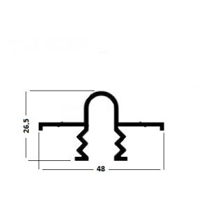 PERFIL TRILHO P/ PORTAO (PC006)