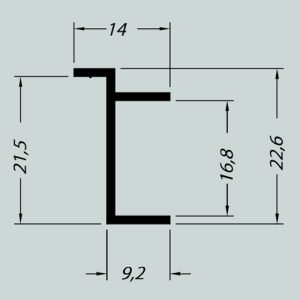 PERFIL ESQUADRIA LINHA 25 (DS036)