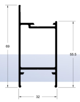 PERFIL ALTURA JANELA 2/4 - 6 METROS (LO019)