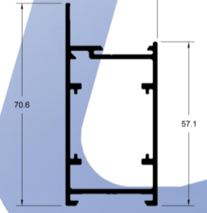 PERFIL MONTANTE PORTA GIRO 45 (LO027)